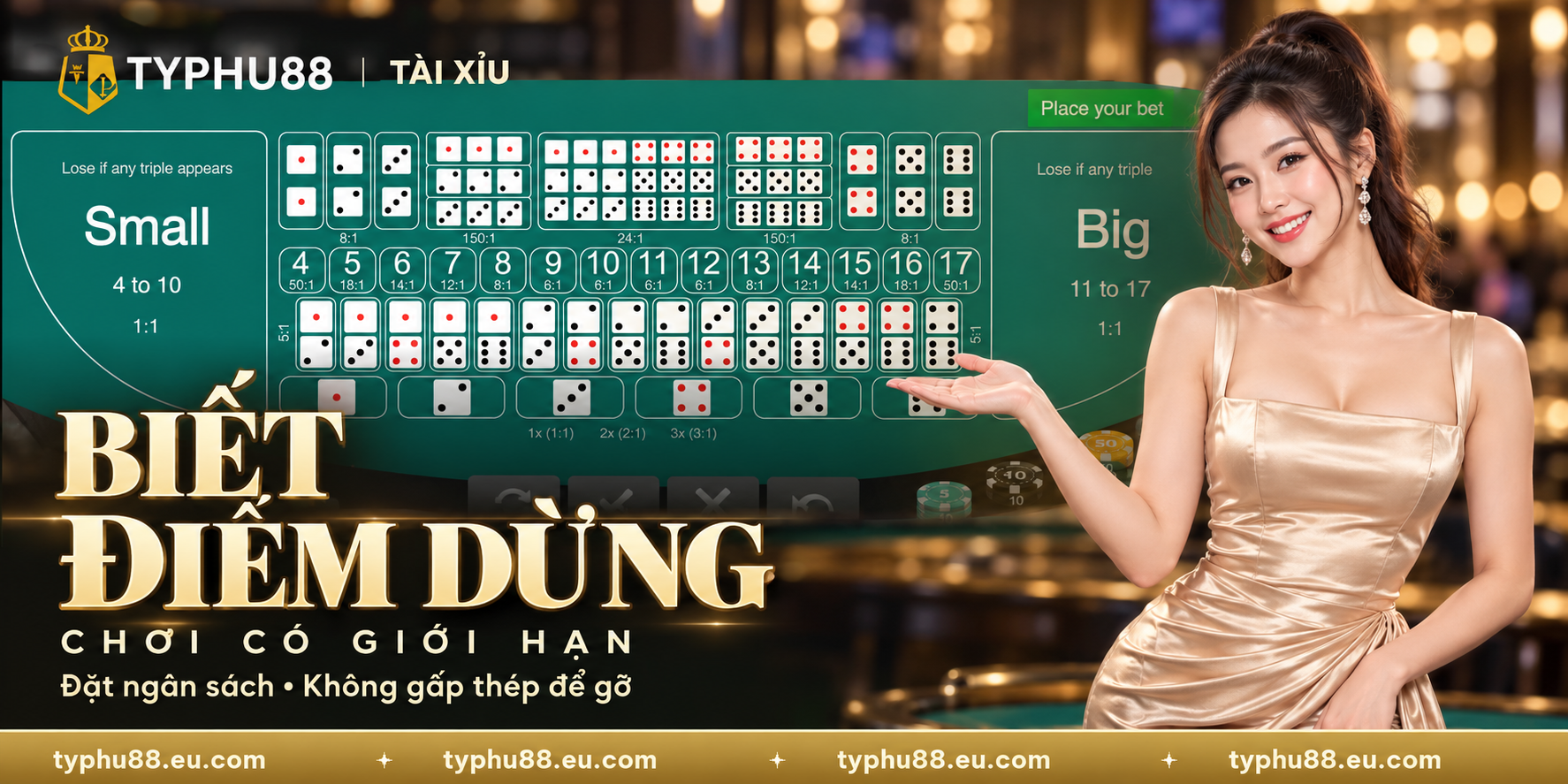 Tài xỉu TYPHU88 – đặt ngân sách và biết điểm dừng khi chơi.